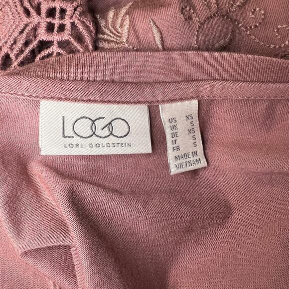 Logo Women's Mauve Long Sleeved Top Size XS - Picture 3 of 4